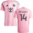 adult & kids Inter Miami Soccer Uniform 14 PICAULT Jersey 2025 Euforia Pink Activewear Shirt