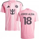 adult & kids Inter Miami Soccer Uniform 18 JORDI ALBA Jersey 2025 Euforia Pink Activewear Shirt