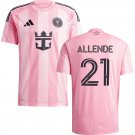 adult & kids Inter Miami Soccer Uniform 21 ALLENDE Jersey 2025 Euforia Pink Activewear Shirt