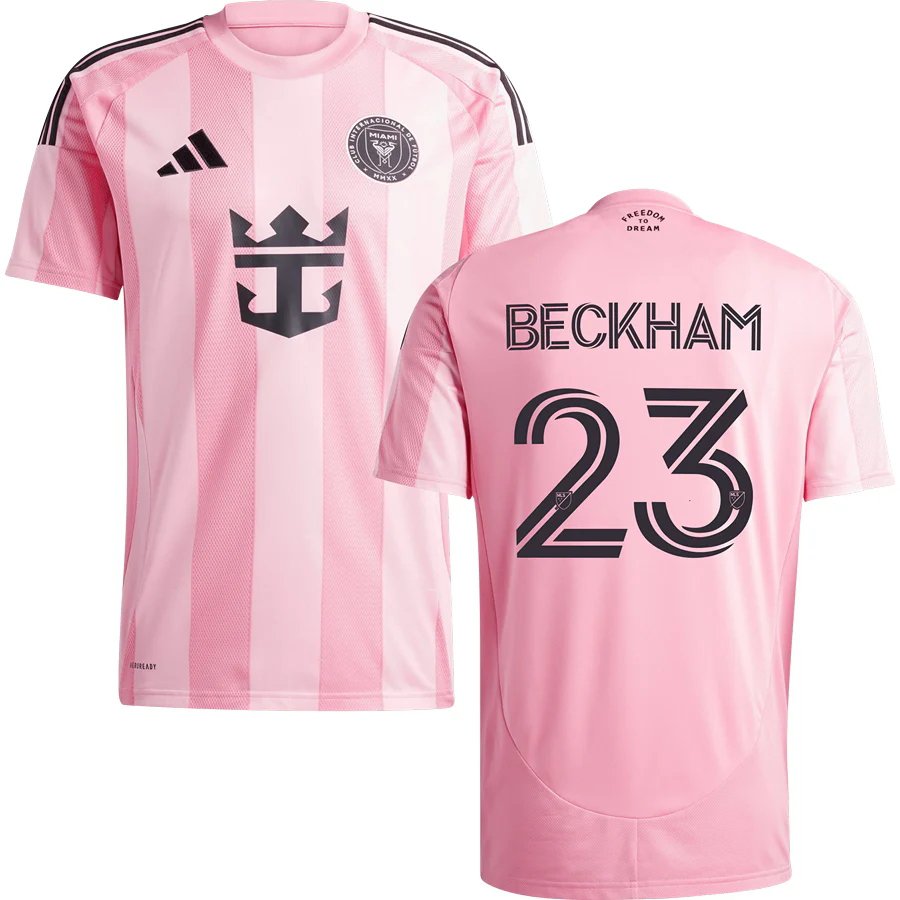 adult & kids Inter Miami Soccer Uniform 23 BECKHAM Jersey 2025 Euforia Pink Activewear Shirt