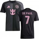 adult & kids Inter Miami Soccer Uniform 7 Rodrigo De Paul Jersey 2025 The Fortitude Black Activewear