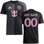 adult & kids Inter Miami Soccer Uniform 00 Custom name number Jersey 2025 The Fortitude Black Shirt