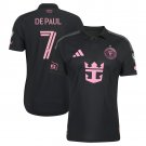 adult & kids Inter Miami Soccer Uniform 7 Rodrigo De Paul Jersey 2026 Presagio On-Field Black Shirt