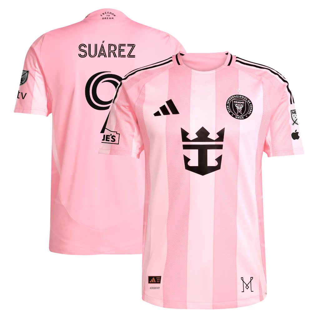 adult & kids Inter Miami Soccer Uniform 9 Luis Suarez Jersey 2025 Euforia Pink Activewear Shirt