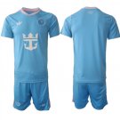 adult & kids Inter Miami Soccer Uniform suit Blank Jersey set 2025 Third Blue Activewear Shirt kit