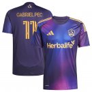 adult & kids LA Galaxy Soccer Uniform 11 Gabriel Pec Jersey 2025 RIZON Purple Activewear Shirt
