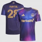 adult & kids LA Galaxy Soccer Uniform 28 Joseph Paintsil Jersey 2025 RIZON Purple Activewear Shirt