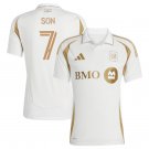 adult & kids LAFC Soccer Uniform 7 Son Heung-Min Jersey 2025 Secondary White Activewear Shirt