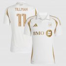adult & kids LAFC Soccer Uniform 11 Timothy Tillman Jersey 2025 Secondary White Activewear Shirt