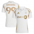 adult & kids LAFC Soccer Uniform 99 Denis Bouanga Jersey 2025 Secondary White Activewear Shirt