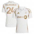 adult & kids LAFC Soccer Uniform 24 Ryan Hollingshead Jersey 2025 Secondary White Activewear Shirt