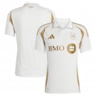adult & kids LAFC Soccer Uniform Blank Jersey 2025 Secondary White Activewear Shirt