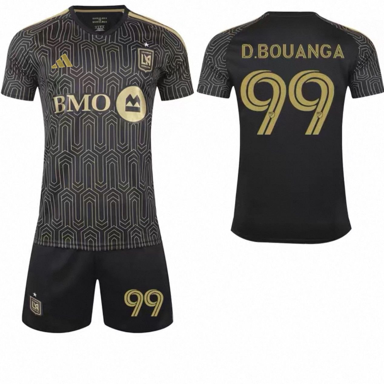 adult & kids LAFC Soccer Uniform suit 99 Denis Bouanga Jersey set 2026 Primary Black Activewear kit