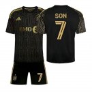 adult & kids LAFC Soccer Uniform suit 7 Son Heung-Min Jersey set 2026 Primary Black Activewear kit