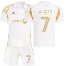 adult & kids LAFC Soccer Uniform suit 7 손흥민 Son Heung-Min Jersey set 2025 Secondary White kit