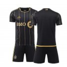 adult & kids LAFC Soccer Uniform suit Blank Jersey set 2025 Black Activewear Shirt kit