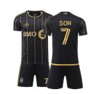 adult & kids LAFC Soccer Uniform suit 7 Son Heung-Min Jersey set 2025 Black Activewear Shirt kit