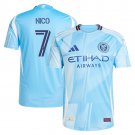 adult & kids New York City Soccer Uniform 7 Nico Jersey 2025 The Excelsior Blue Activewear Shirt