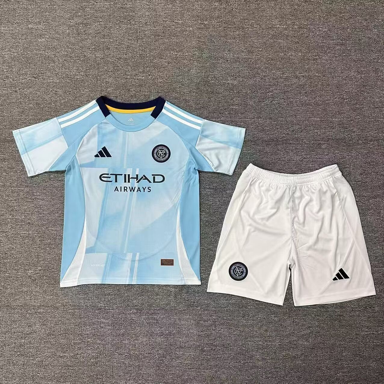 youth New York City Soccer Uniform suit Blank Jersey set 2025 The Excelsior Blue kids Activewear kit
