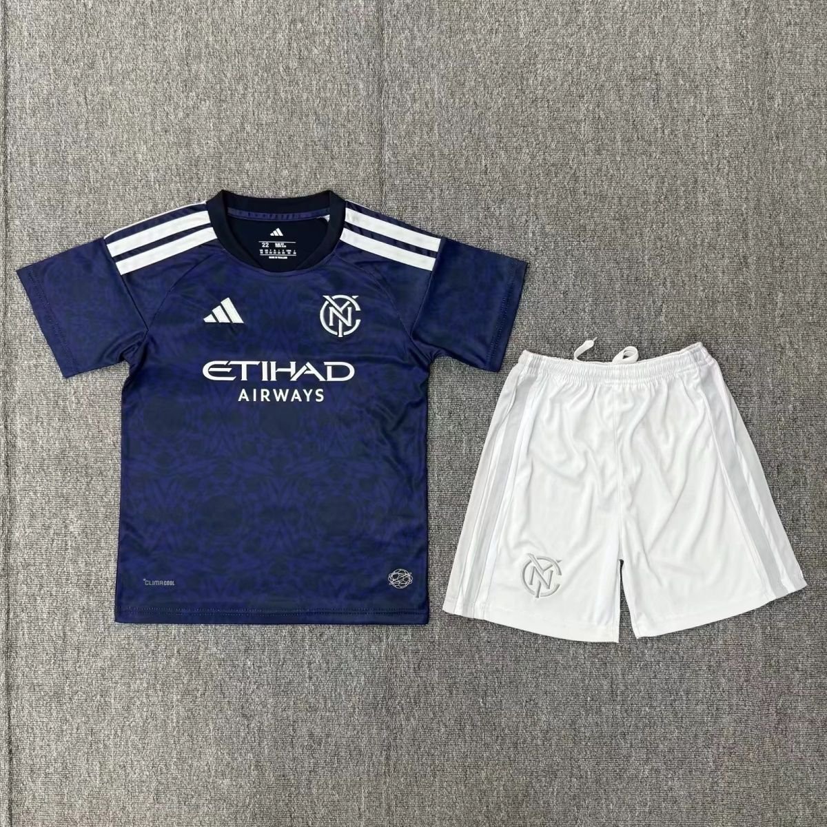 youth New York City Soccer Uniform suit Blank Jersey set 2026 The All Nations Blue kids Shirt kit