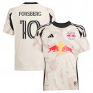 adult & kids New York Red Bulls Soccer Uniform 10 Emil Forsberg Jersey 2025 Stone Tan Activewear