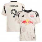 adult & kids New York Red Bulls Soccer Uniform 9 Lewis Morgan Jersey 2025 Stone Tan Activewear