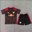 youth New York Red Bulls Soccer Uniform suit Blank Jersey set 2026 The Rooted Black kids Shirt kit