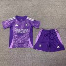 youth Orlando City Soccer Uniform suit Blank Jersey set 2025 Perfect Storm Purple kids Shirt kit