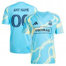 adult unisex Philadelphia Union Soccer Uniform 00 Custom name number Jersey 2025 The Voltage Blue