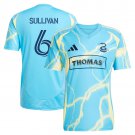 adult unisex Philadelphia Union Soccer Uniform 6 Cavan Sullivan Jersey 2025 The Voltage Blue Shirt