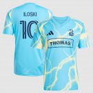 adult unisex Philadelphia Union Soccer Uniform 10 Milan Iloski Jersey 2025 The Voltage Blue Shirt