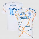 adult & kids San Diego Soccer Uniform 10 Anders Dreyer Jersey 2026 Unprecedented Unity White Shirt