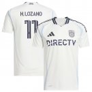adult unisex San Diego Soccer Uniform 11 Hirving Lozano Jersey 2025 Woven Into One White Activewear
