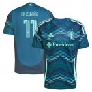 adult unisex Seattle Sounders Soccer Uniform 11 Albert Rusnak Jersey 2025 The Salish Sea Blue Shirt