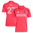 adult unisex St. Louis CITY Soccer Uniform 27 Fallou Fall Jersey 2025 Forever Red Activewear