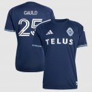 adult & kids Vancouver Whitecaps Soccer Uniform 25 Ryan Gauld Jersey 2026 The Coastal Blue Shirt