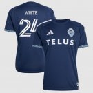 adult & kids Vancouver Whitecaps Soccer Uniform 24 Brian White Jersey 2026 The Coastal Blue Shirt