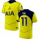 adult & kids Tottenham Hotspur Soccer Uniform 11 Mathys Tel Jersey 2526 Third Activewear Yellow