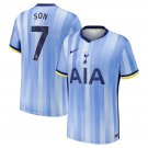 adult & kids Tottenham Hotspur Soccer Uniform 7 Son Heung-Min Jersey 2425 Away Activewear Blue