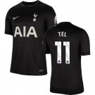 adult & kids Tottenham Hotspur Soccer Uniform 11 Mathys Tel Jersey 2526 Away Activewear Black