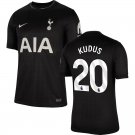 adult & kids Tottenham Hotspur Soccer Uniform 20 Mohammed Kudus Jersey 2526 Away Activewear Black