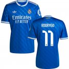 adult & kids Real Madrid Soccer Uniform 11 Rodrygo Jersey 2526 Third Activewear Blue Shirt