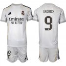 adult & kids Real Madrid Soccer Uniform suit 9 Endrick Jersey set 2526 Home Activewear White kit