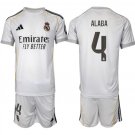 adult & kids Real Madrid Soccer Uniform suit 4 David Alaba Jersey set 2526 Home Activewear White kit