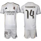 adult & kids Real Madrid Soccer Uniform suit 14 Aurelien Tchouameni Jersey set 2526 Home White kit