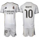 adult & kids Real Madrid Soccer Uniform suit 10 Kylian Mbappé Jersey set 2526 Home Shirt White kit
