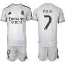 adult & kids Real Madrid Soccer Uniform suit 7 Vini Jr. Jersey set 2526 Home Activewear White kit
