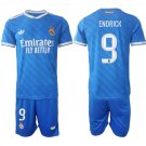 adult & kids Real Madrid Soccer Uniform suit 9 Endrick Jersey set 2526 Third Activewear Blue kit