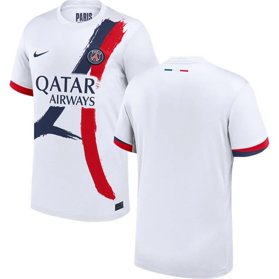 adult & kids Paris Saint-Germain Soccer Uniform Blank Jersey 2526 Away Activewear White Shirt