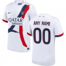 adult & kids Paris Saint-Germain Soccer Uniform 00 Custom name number Jersey 2526 Away Shirt White